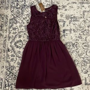 Francesca’s dark purple dress size: SM New with tag